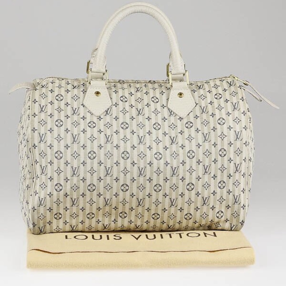 Louis Vuitton Blue Monogram Mini Lin Speed 30 Bag